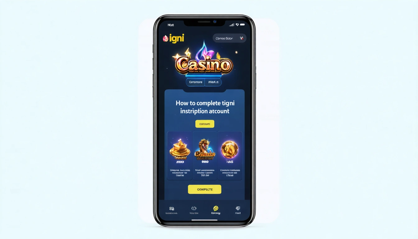How to complete Igni casino inscription and account setup